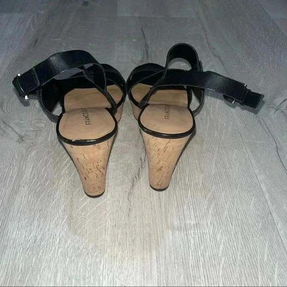 Franco sarto black wedge heels / sz 9 - Picture 5 of 5